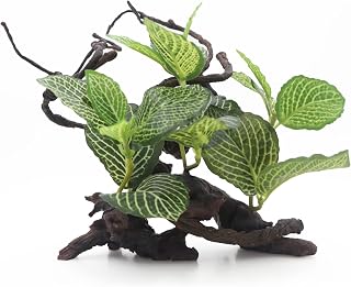 AQUA KT Reptilien Pflanzen Grüne Bäume Blätter Naturgetreue Regenwald Terrarien Deko für Cham…