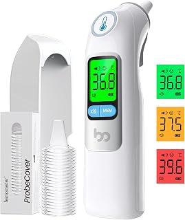 Fieberthermometer Ohr für Erwachsene & Kinder, 1s Ergebnis Hochpräzise Ohrthermometer, 30 Speic…
