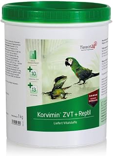 Tierarzt24 KORVIMIN ZVT + REPTIL bietet die optimale Nährstoffversorgung für Ziervögel, Tauben…