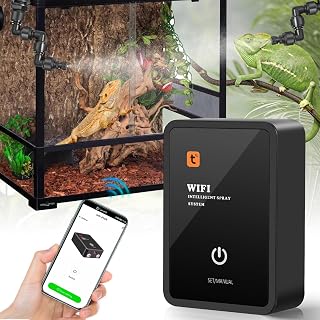 Intelligentes Beregnungsanlage Terrarium, Luftbefeuchter Terrarium mit Sprühdüsen 360 ° Verste…