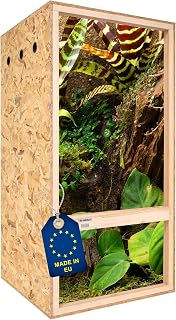 ITA Hochterrarium 60x120x60 cm mit Seitenbelüftung & Integriertem Hygrometer – Holz Terrarium au…