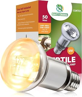 UVA UVB Wärmelampe Terrarium，E27 Reptilien UVB Lampe Terrarium 50W, D3 Basking Spot UV lampe t…