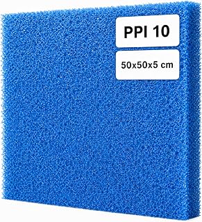 Filtermatte Teich & Aquarium, 50x50x5 cm, PPI 10 grob