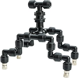 VEXPLO® 360° Beregnungsdüsen Terrarium, Doppelkopf Terrarium Fogger Schwarz