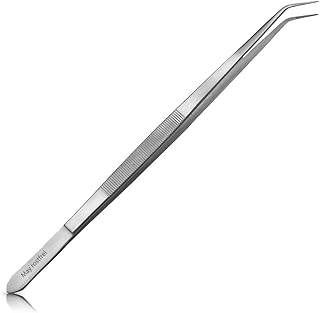 May – Terrarium-Pinzette 30 cm lang mit feiner Spitze – Futterpinzette – Futterzange – Gebogene A…