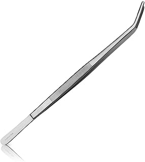 May – Terrarium-Pinzette 30 cm Lang – Futterpinzette – Futterzange – Gebogene Ausführung – Edels…