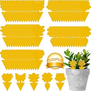 100 Stück Trauermücken Bekämpfen, Gelbsticker Trauermücken, Klebriger Fänger zur Schädlings…