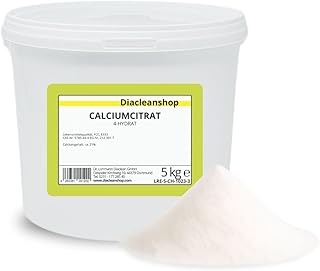 Calciumcitrat Pulver 5kg – Calciumgehalt 21% – Lebensmittelqualität – E333 (ii) – frei von Zusat…