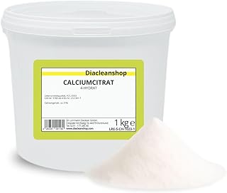 Calciumcitrat Pulver 1kg – Calciumgehalt 21% – Lebensmittelqualität – E333 (ii) – frei von Zusat…