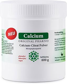 Calcium-Citrat Pulver – Original Pharno – 800 g – Pures Calciumcitrat ohne Zusätze – Apothekenqu…