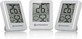 Bresser 3er Set Thermometer Hygrometer – Digitales Raumthermometer für Kontrolle Innenraum Luftf…