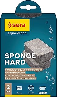 sera Sponge Hard | Reinigungsschwamm für hartnäckige Verschmutzungen im Aquarium | entfernt Alg…