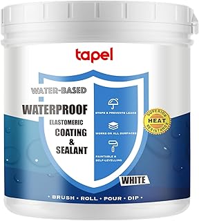 Flüssige Gummi-Wohnmobil-Dachbeschichtung – 3X Stärker – Weiß 1kg für 1m² – Wasserdich…