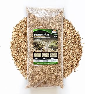 Buchenspäne mittel als Einstreu für Ihr Terrarium in 10, 20 oder 60 Liter – Natürliches Buchen…