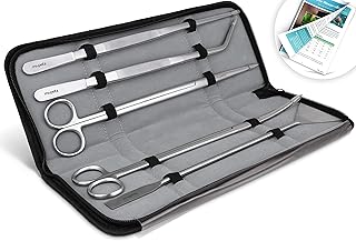5er Komplett-Set für Aquarium Pflege aus Edel-Stahl – 30cm Aquarium Zubehör & Terrarium Werkzeu…