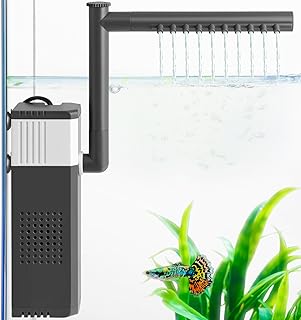 8W 12W Leistungsstarker Aquarienfilter für 40–180L Aquarien, Leise 3-in-1 Aquarium Filter, 400…