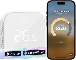 Meross Thermostat Matter Heizungsthermostat Heizung Smart Digital WLAN Raumthermostat für Fußbo…