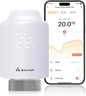 SALCAR Smartes Heizkörperthermostat WiFi TRV603 Thermostat Heizung Kompatibel mit Amazon Alexa &…