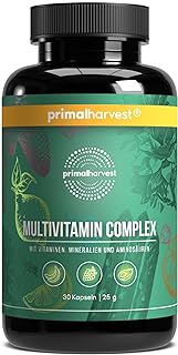 Primal Harvest Multivitamin Tabletten (30 Portionen) – Hochdosiert – Multivitamin Kapseln mit ess…
