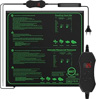 70W Heizmatte Pflanzen mit Thermostat – Schnelle Erwärmung, Feuerschutz, Wärmematte zur Keimung…