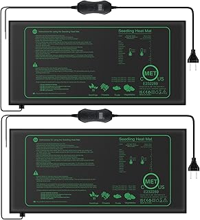 50W Heizmatte Pflanzen mit Thermostat – Schnelle Erwärmung, Feuerschutz, Wärmematte zur Keimung…